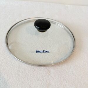 WearEver 9" Glass Lid Replacement Pot Pan Cover Black Knob Tempered Glass